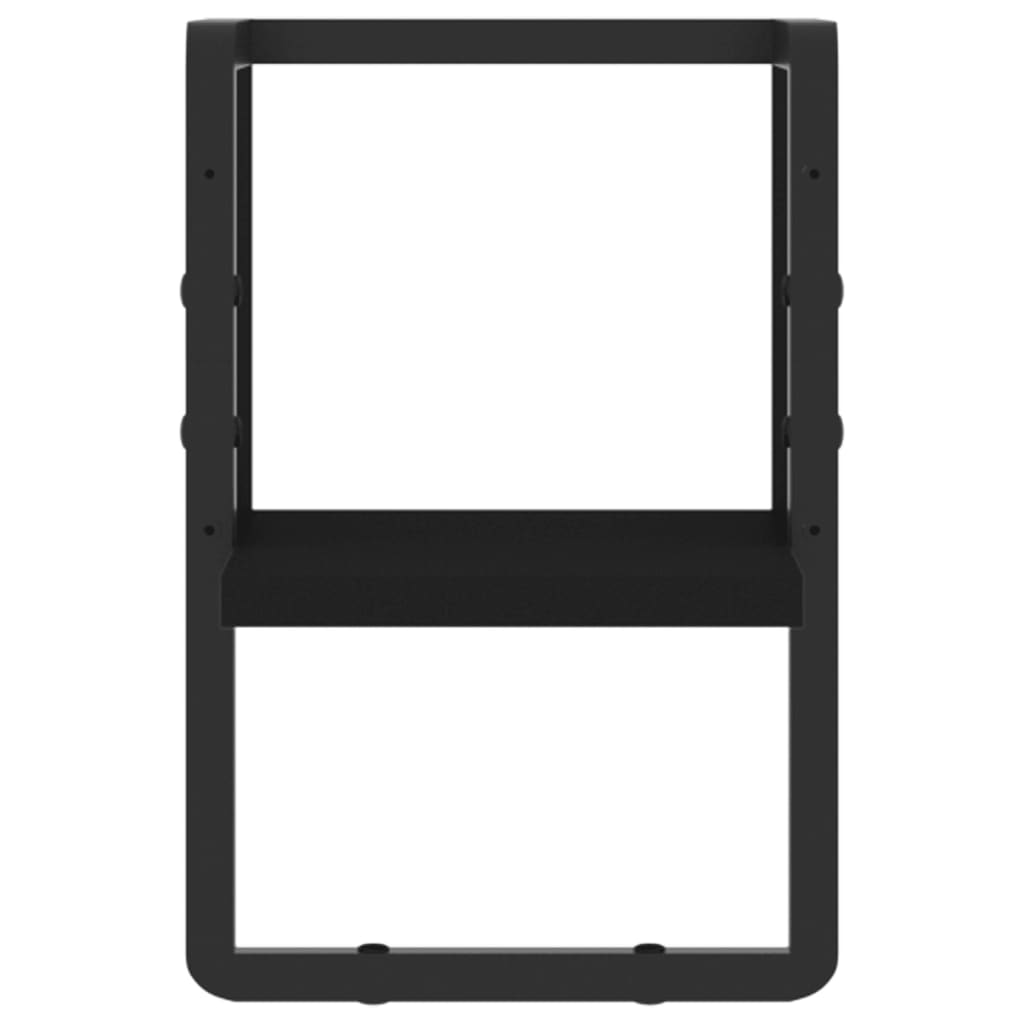Wandregal mit Stange Schwarz 20x25x30 cm - Pazzar.ch