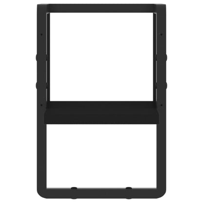 Wandregal mit Stange Schwarz 20x25x30 cm - Pazzar.ch