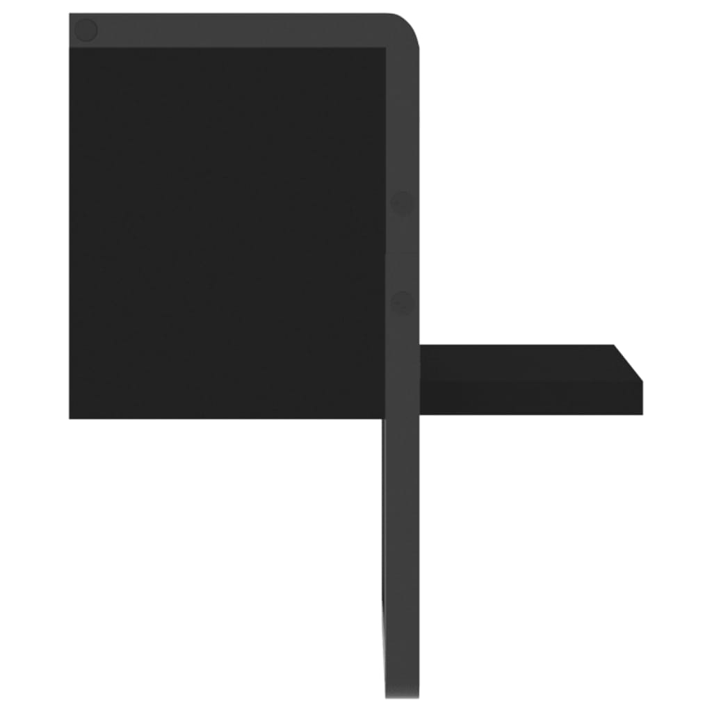 Wandregal mit Stange Schwarz 20x25x30 cm - Pazzar.ch