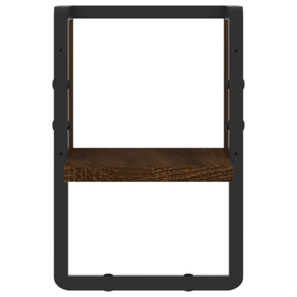 Wandregal mit Stange Braun Eichen-Optik 20x25x30 cm - Pazzar.ch