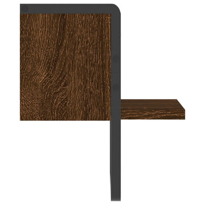 Wandregal mit Stange Braun Eichen-Optik 20x25x30 cm - Pazzar.ch