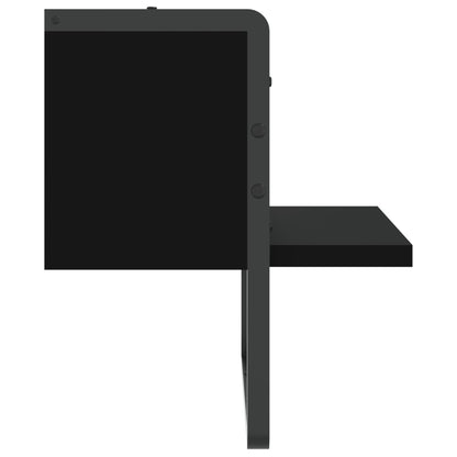 Wandregal mit Stange Schwarz 30x25x30 cm - Pazzar.ch
