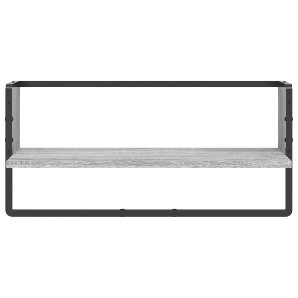 Wandregal mit Stange Grau Sonoma 65x25x30 cm - Pazzar.ch