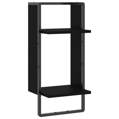 Wandregal mit Stange Schwarz 30x25x65 cm - Pazzar.ch