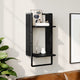 Wandregal mit Stange Schwarz 30x25x65 cm