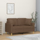 2-Sitzer-Sofa mit Zierkissen Braun 120 cm Stoff