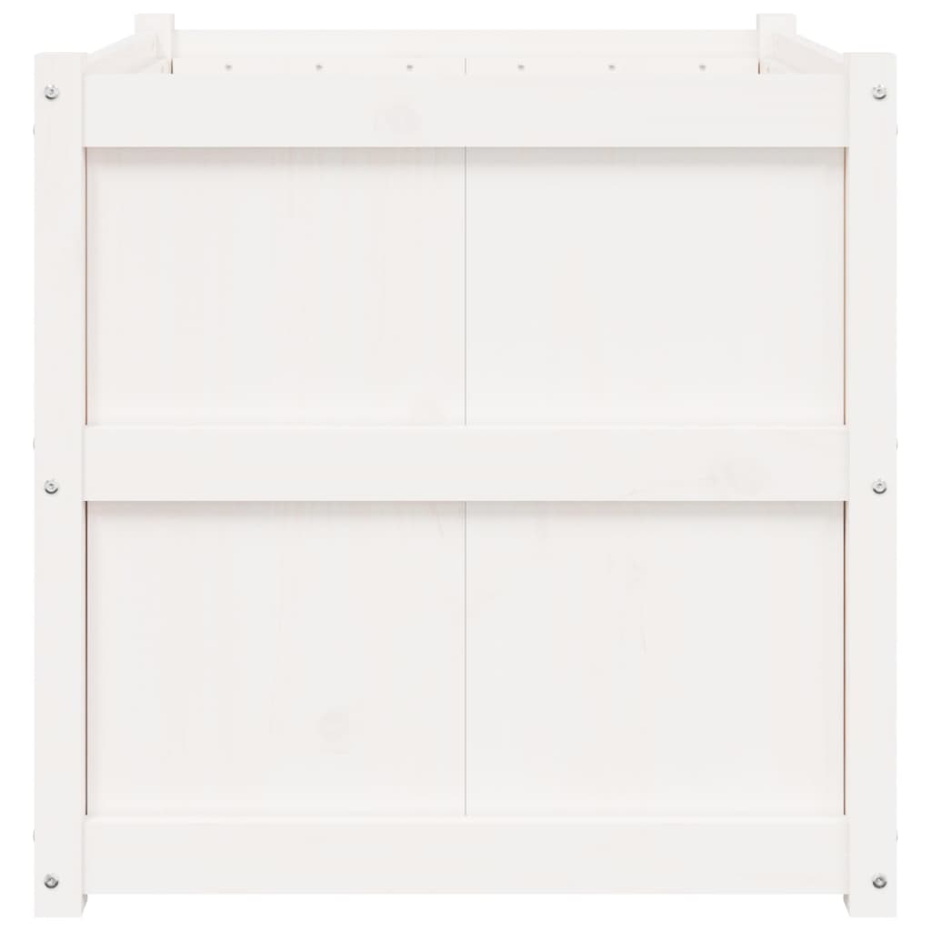 Pflanzkübel Weiß 70x70x70 cm Massivholz Kiefer - Pazzar.ch
