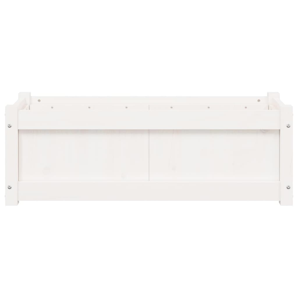 Pflanzkübel Weiß 90x31x31 cm Massivholz Kiefer - Pazzar.ch