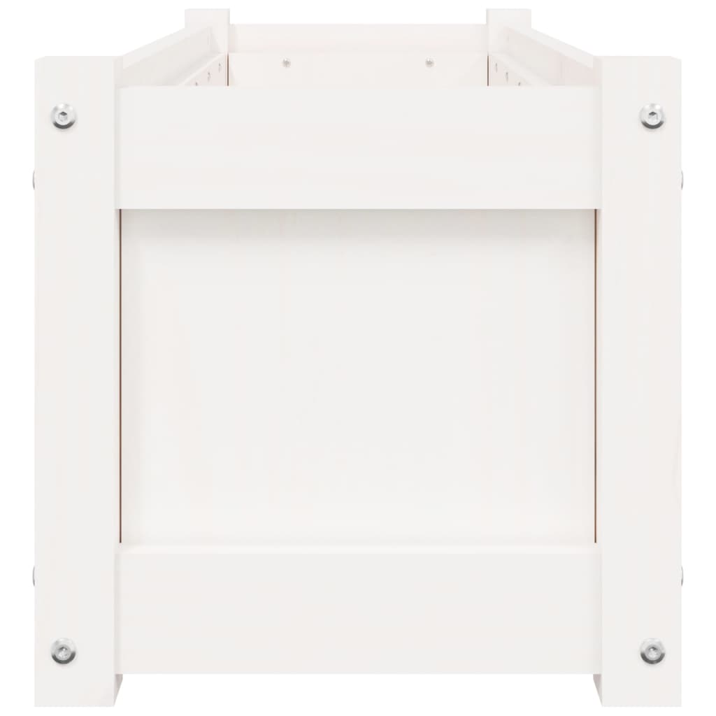 Pflanzkübel Weiß 90x31x31 cm Massivholz Kiefer - Pazzar.ch