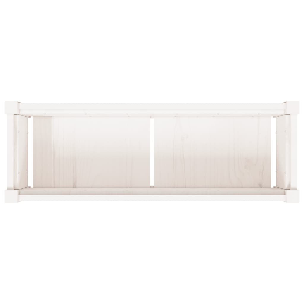Pflanzkübel Weiß 90x31x31 cm Massivholz Kiefer - Pazzar.ch