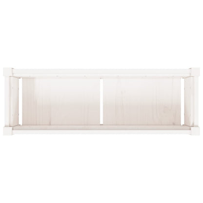 Pflanzkübel Weiß 90x31x31 cm Massivholz Kiefer - Pazzar.ch