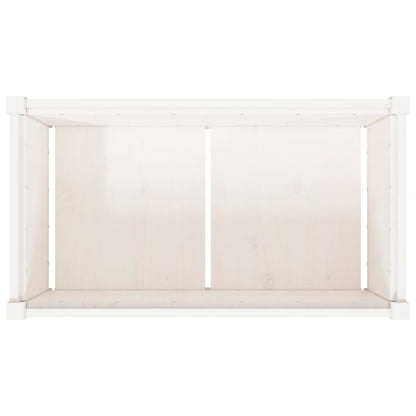 Pflanzkübel Weiß 90x50x50 cm Massivholz Kiefer - Pazzar.ch