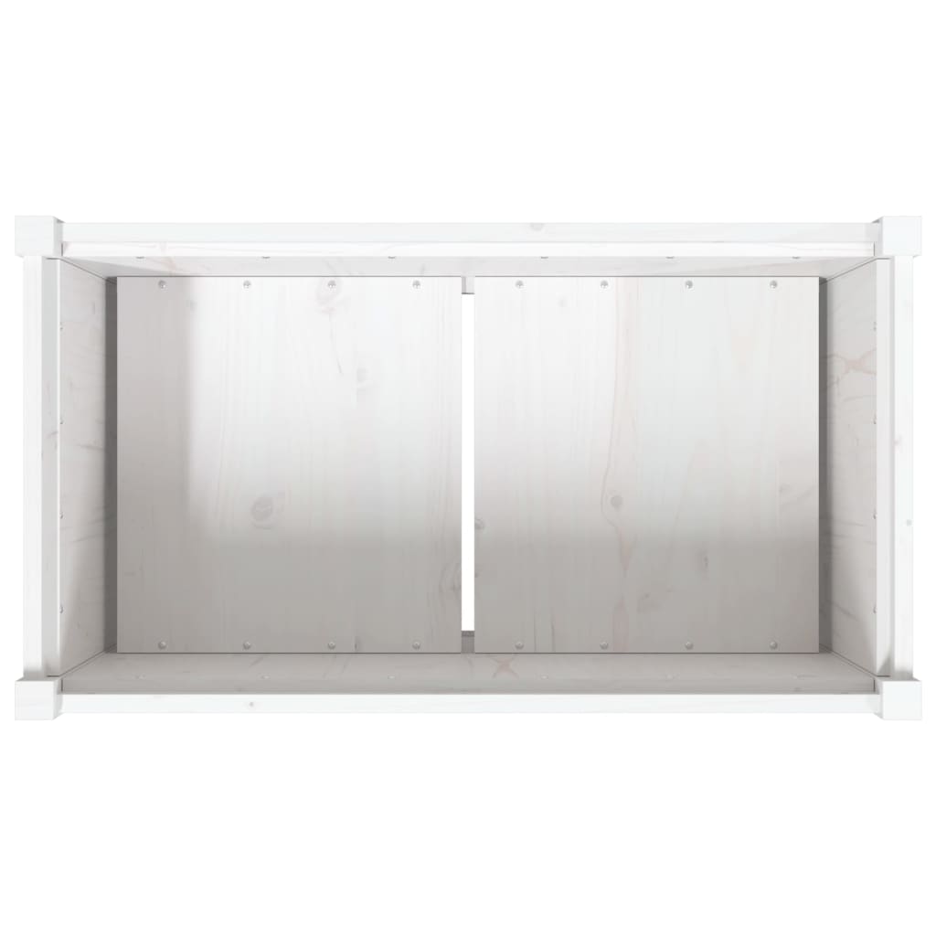 Pflanzkübel Weiß 90x50x70 cm Massivholz Kiefer - Pazzar.ch