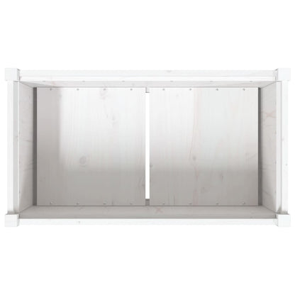Pflanzkübel Weiß 90x50x70 cm Massivholz Kiefer - Pazzar.ch