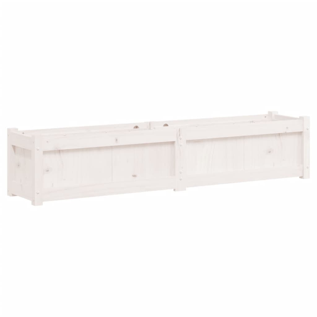 Pflanzkübel Weiß 150x31x31 cm Massivholz Kiefer - Pazzar.ch