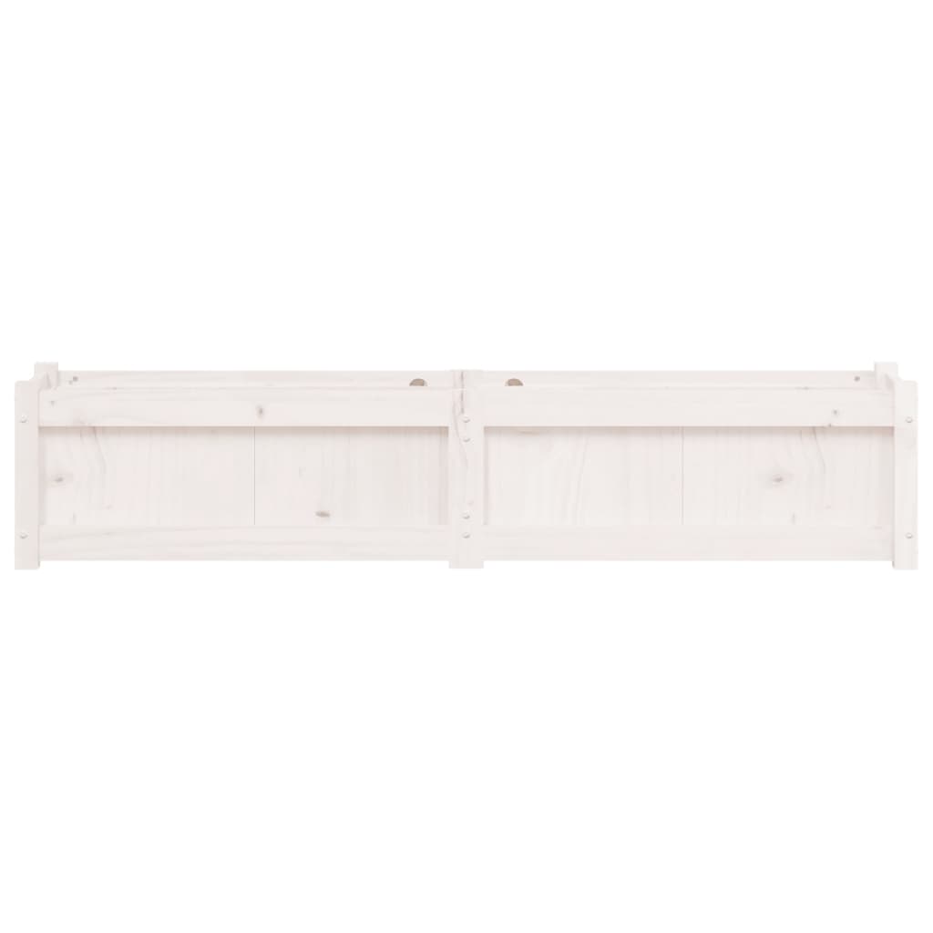Pflanzkübel Weiß 150x31x31 cm Massivholz Kiefer - Pazzar.ch