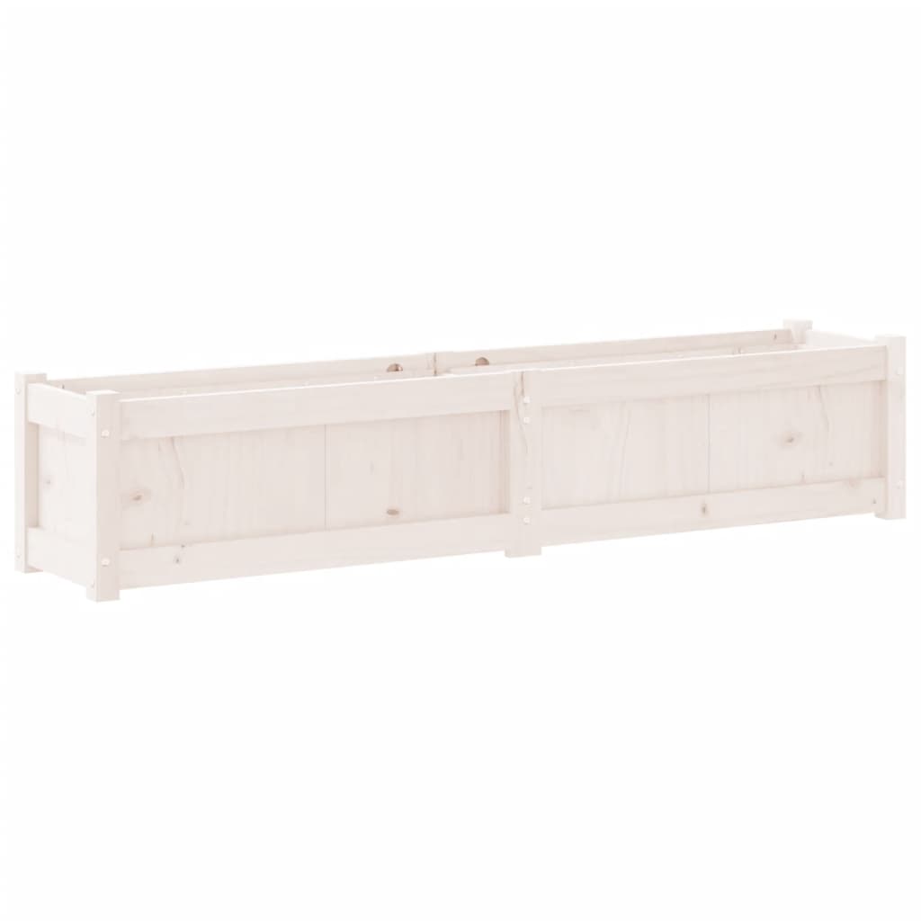 Pflanzkübel Weiß 150x31x31 cm Massivholz Kiefer - Pazzar.ch