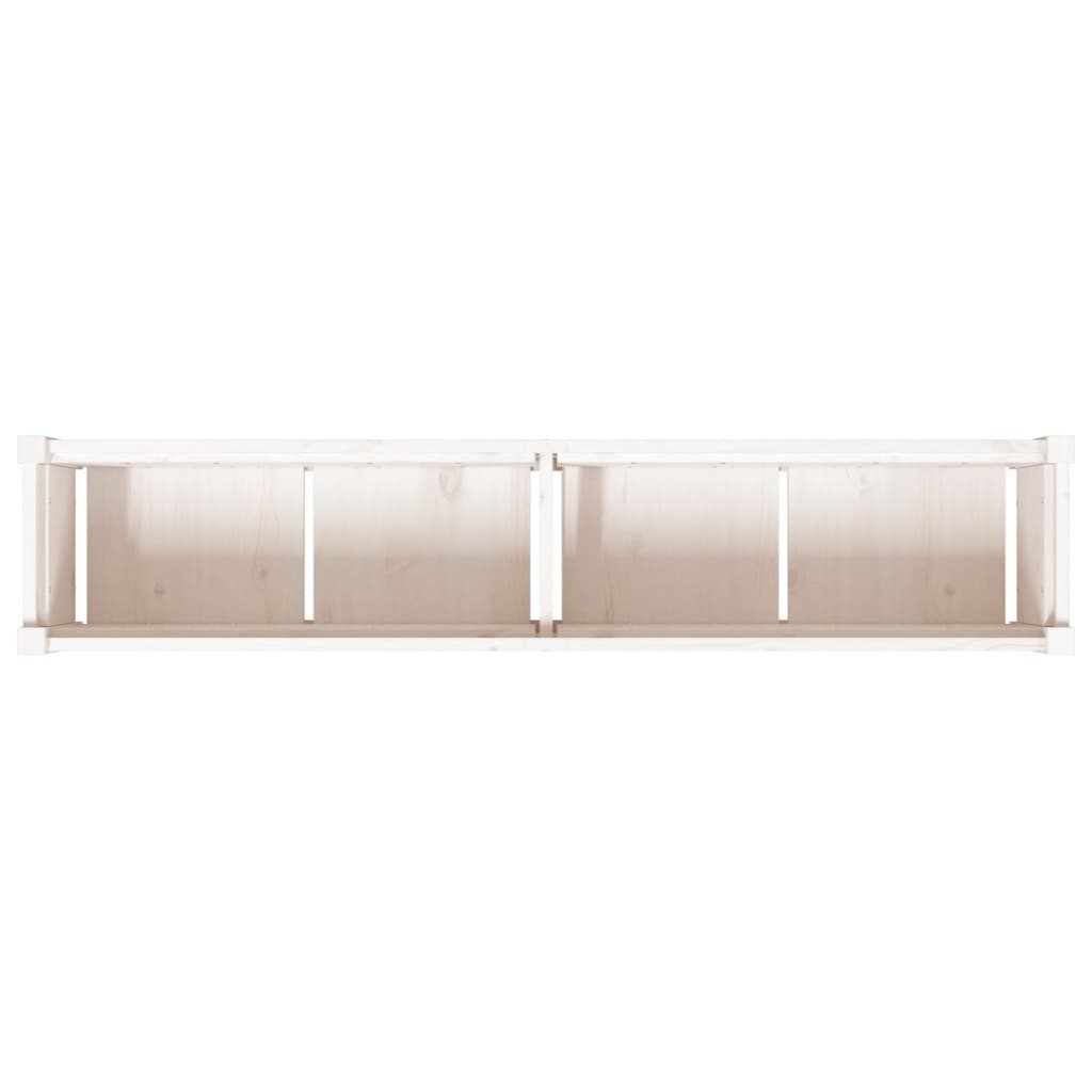 Pflanzkübel Weiß 150x31x31 cm Massivholz Kiefer - Pazzar.ch