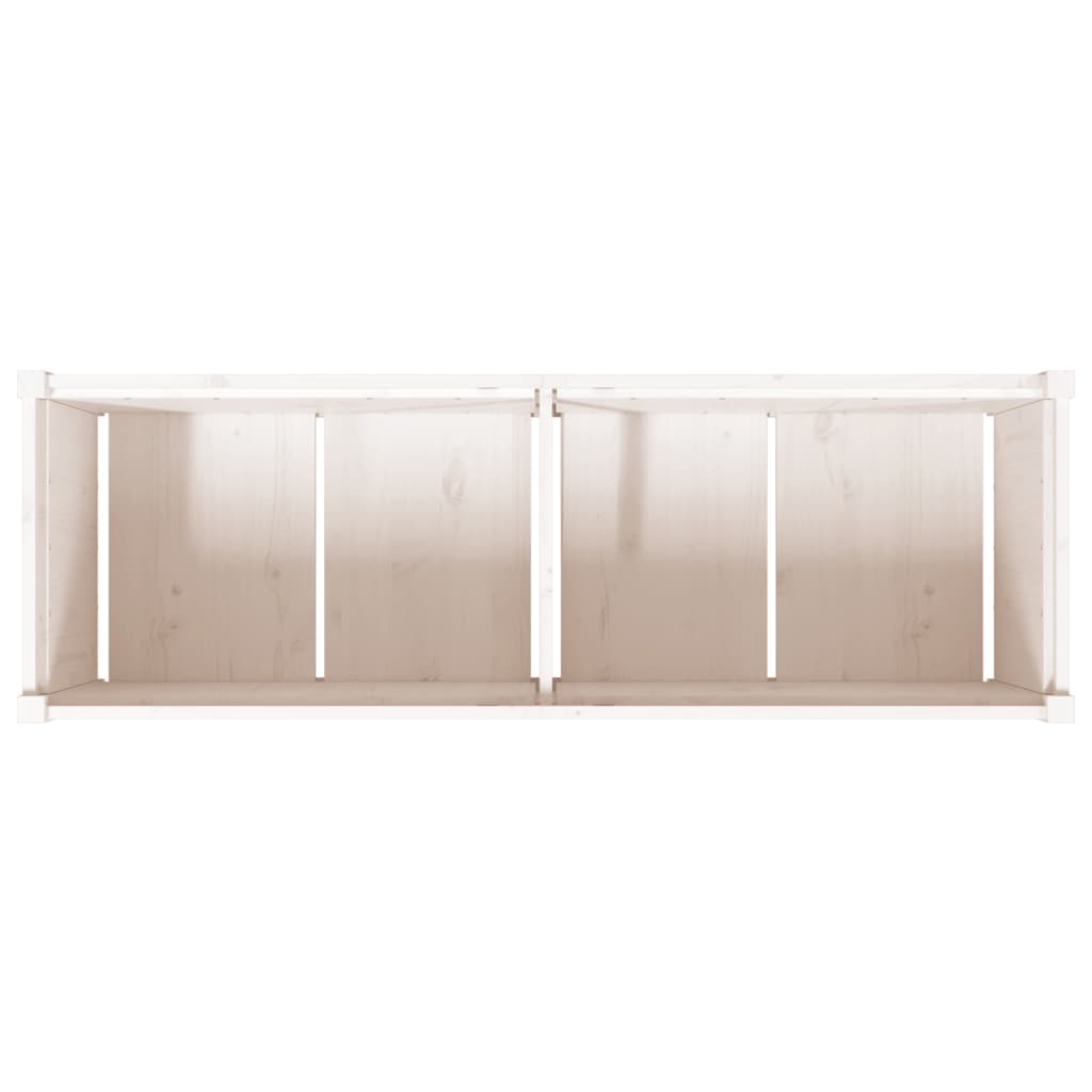 Pflanzkübel Weiß 150x50x50 cm Massivholz Kiefer - Pazzar.ch