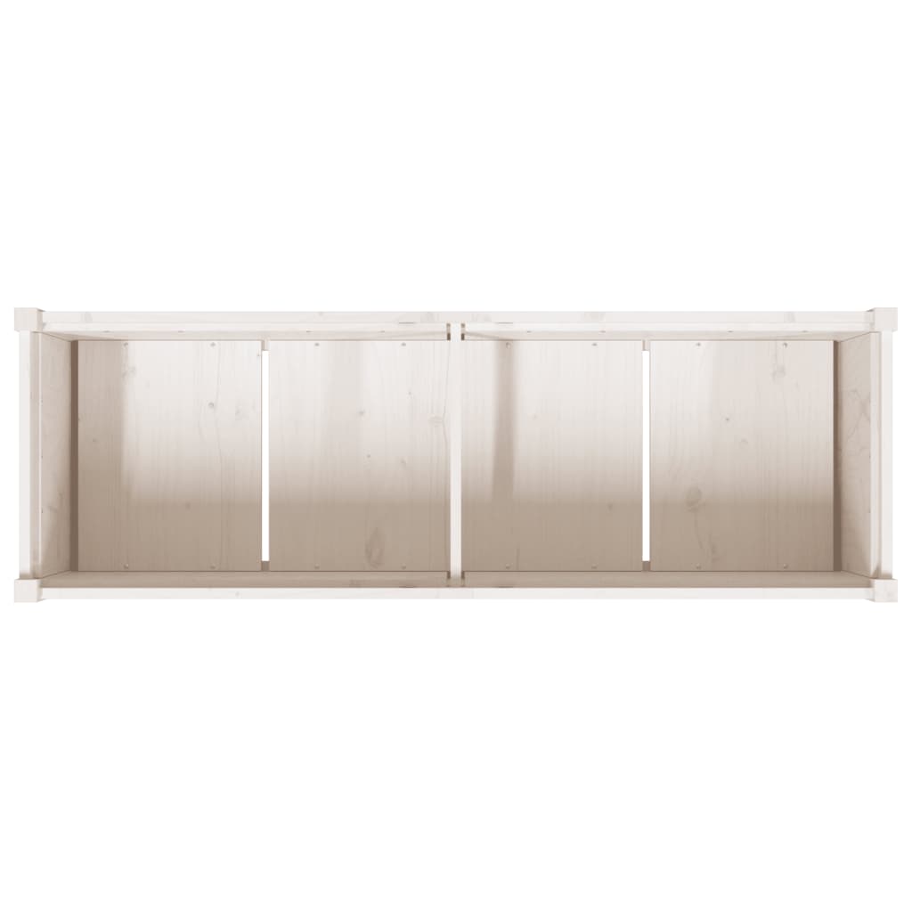 Pflanzkübel Weiß 150x50x70 cm Massivholz Kiefer - Pazzar.ch