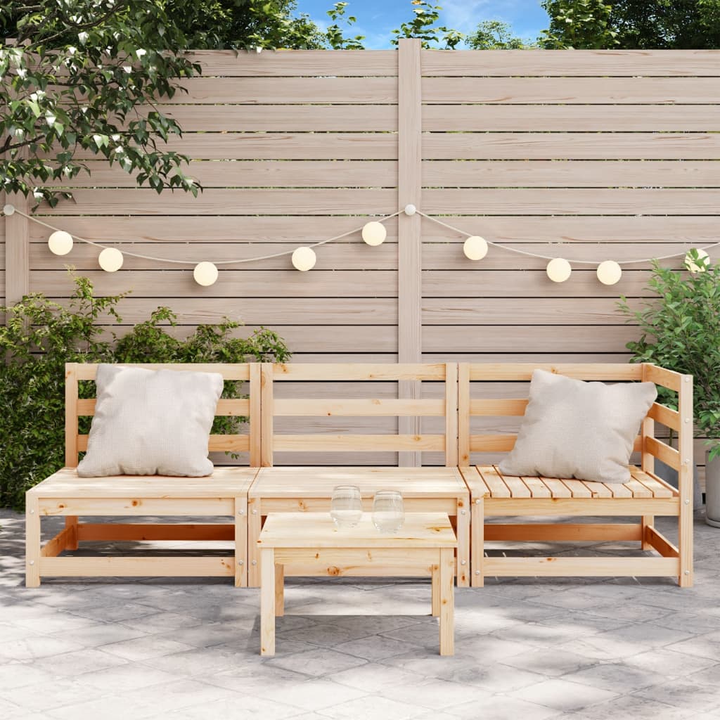 Gartensofa 3-Sitzer Massivholz Kiefer - Pazzar.ch