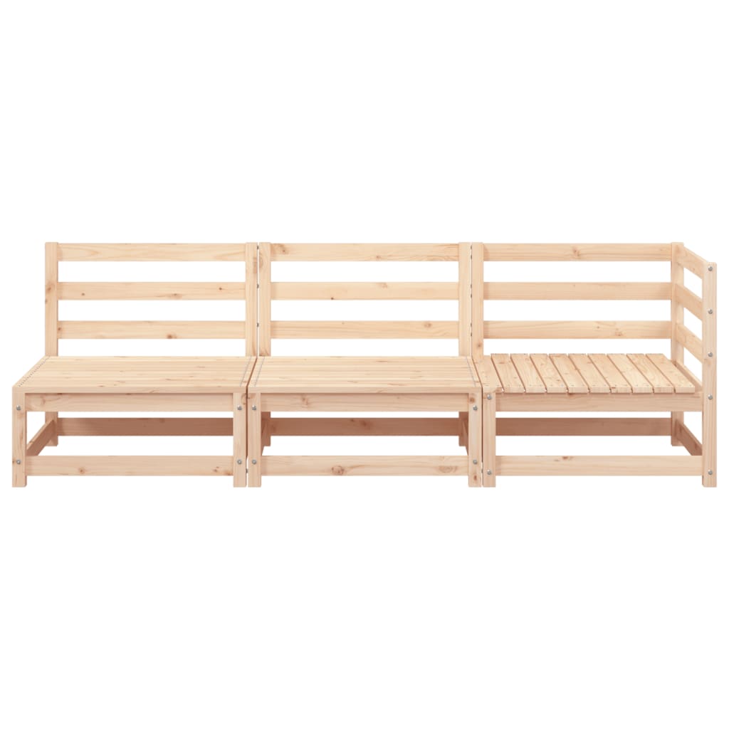 Gartensofa 3-Sitzer Massivholz Kiefer - Pazzar.ch