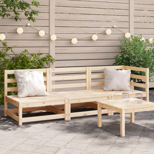 Gartensofa 3-Sitzer Massivholz Kiefer - Pazzar.ch