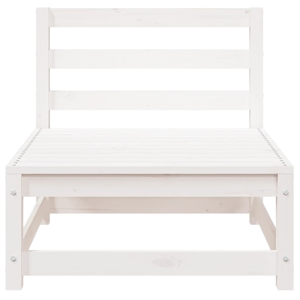 Gartensofa 3-Sitzer Weiß Massivholz Kiefer - Pazzar.ch