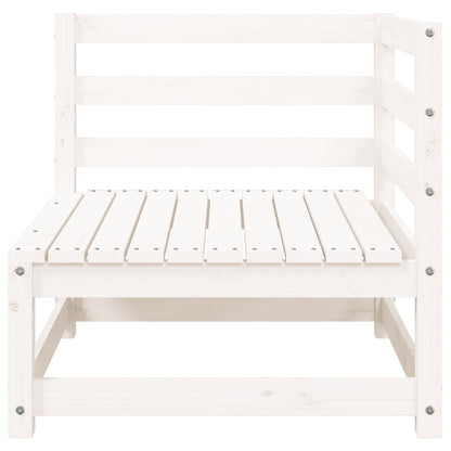 Gartensofa 3-Sitzer Weiß Massivholz Kiefer - Pazzar.ch