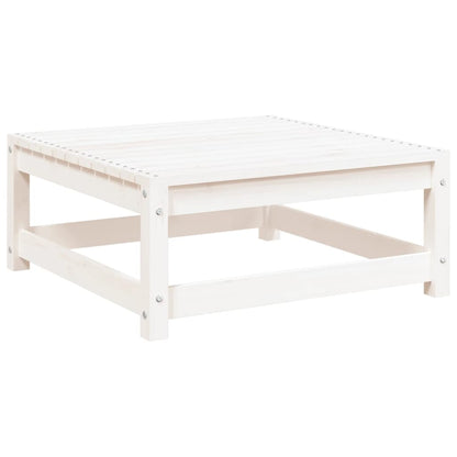 Gartensofa mit Hocker 2-Sitzer Weiß Massivholz Kiefer - Pazzar.ch