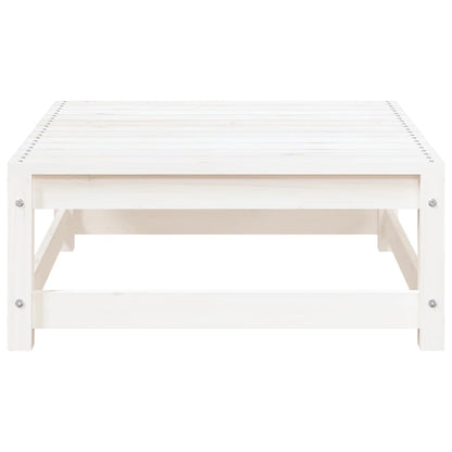 Gartensofa mit Hocker 2-Sitzer Weiß Massivholz Kiefer - Pazzar.ch