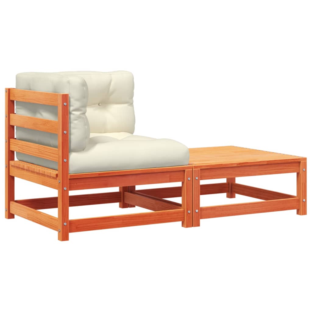Garten-Ecksofa mit Kissen und Hocker - Pazzar.ch