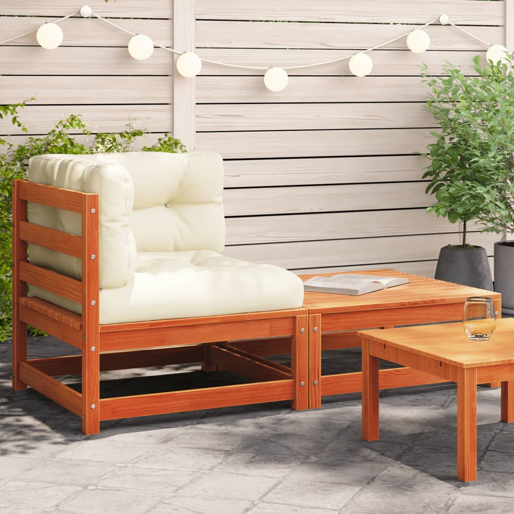 Garten-Ecksofa mit Kissen und Hocker - Pazzar.ch