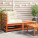 Garten-Ecksofa mit Kissen und Hocker