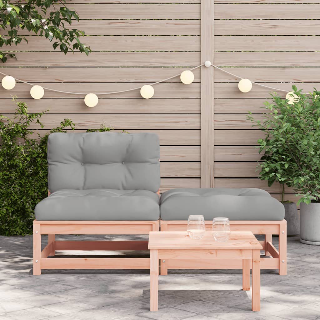 Gartensofa ohne Armlehnen mit Kissen und Hocker - Pazzar.ch