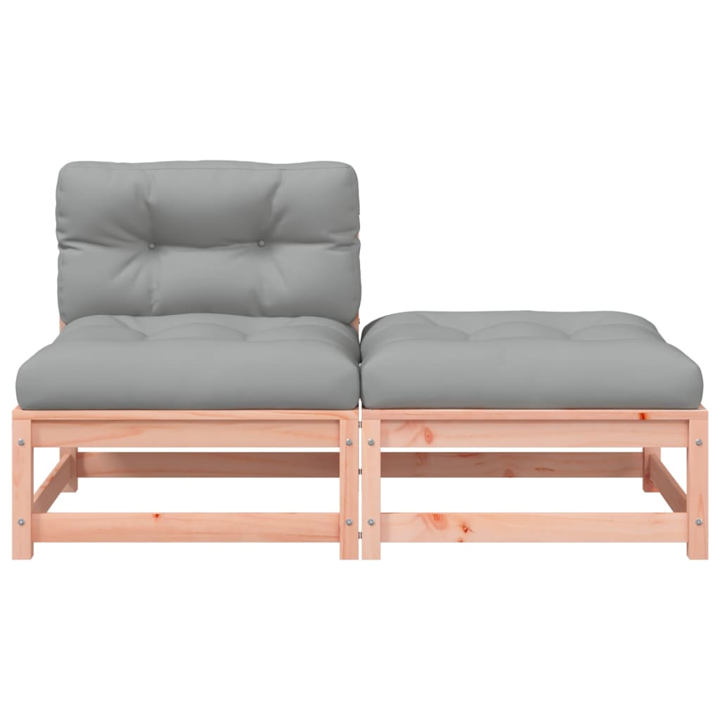 Gartensofa ohne Armlehnen mit Kissen und Hocker - Pazzar.ch