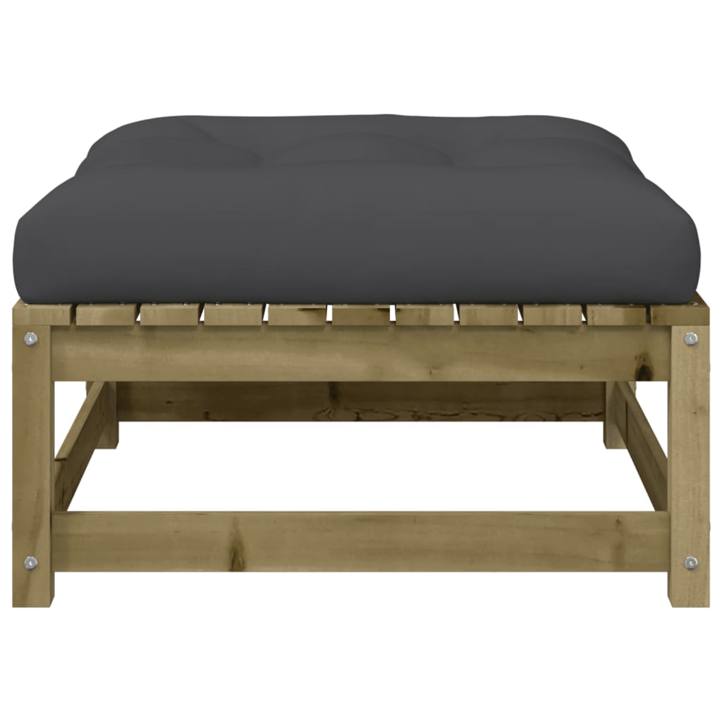 Gartensofa ohne Armlehnen mit Kissen und Hocker - Pazzar.ch