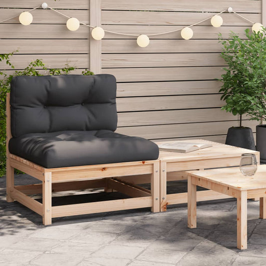 Gartensofa ohne Armlehnen mit Kissen und Hocker - Pazzar.ch