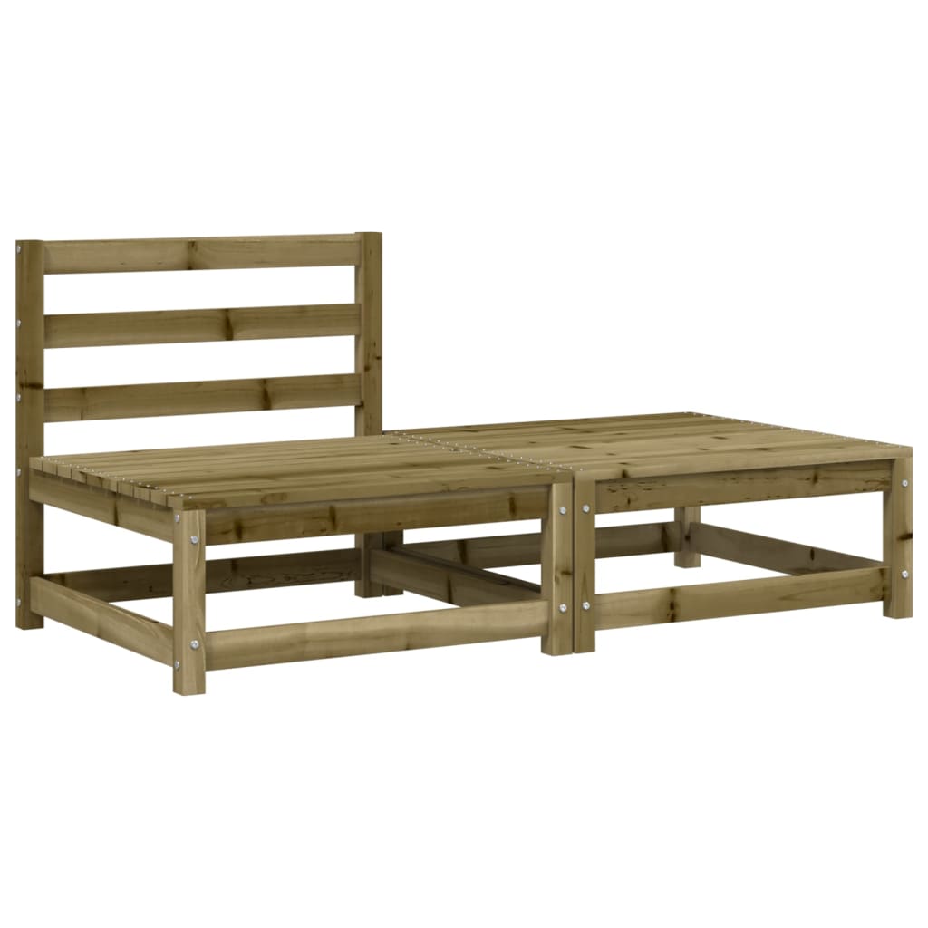 Gartensofa ohne Armlehnen mit Kissen und Hocker - Pazzar.ch