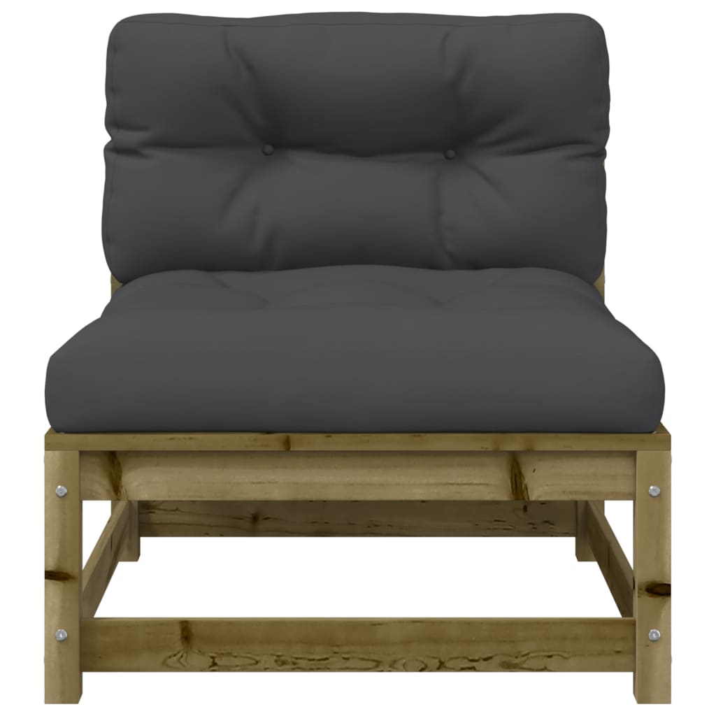 Gartensofa ohne Armlehnen mit Kissen und Hocker - Pazzar.ch
