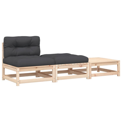 Gartensofa ohne Armlehnen mit Kissen und Hockern - Pazzar.ch