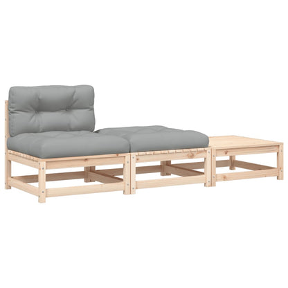 Gartensofa ohne Armlehnen mit Kissen und Hockern - Pazzar.ch