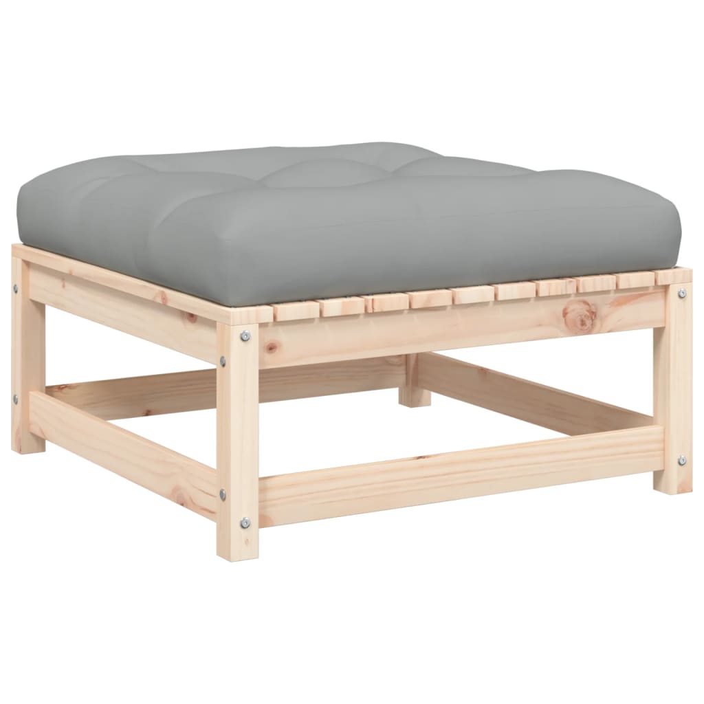 Gartensofa ohne Armlehnen mit Kissen und Hockern - Pazzar.ch