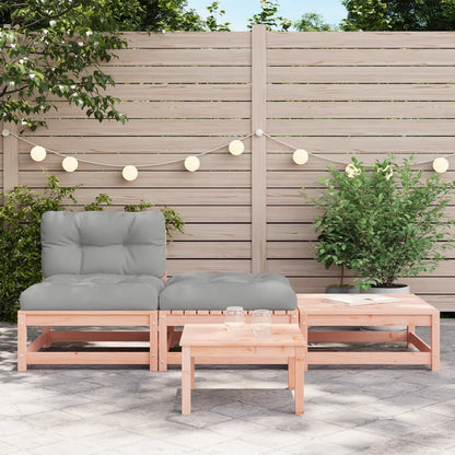 Gartensofa ohne Armlehnen mit Kissen und Hockern - Pazzar.ch