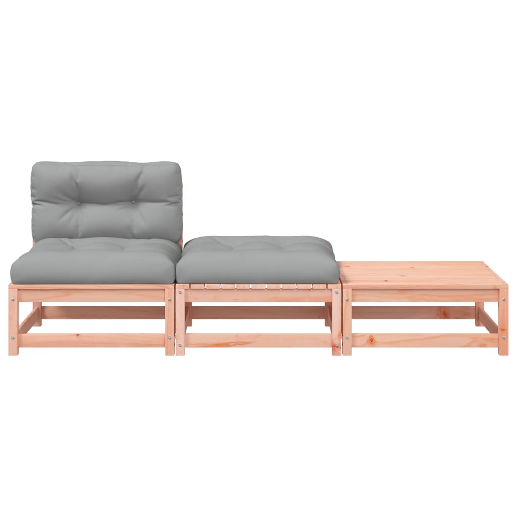 Gartensofa ohne Armlehnen mit Kissen und Hockern - Pazzar.ch