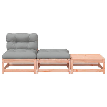 Gartensofa ohne Armlehnen mit Kissen und Hockern - Pazzar.ch