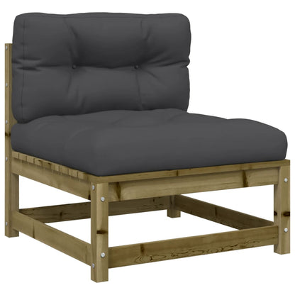 Gartensofa ohne Armlehnen mit Kissen und Hockern - Pazzar.ch