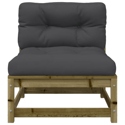 Gartensofa ohne Armlehnen mit Kissen und Hockern - Pazzar.ch