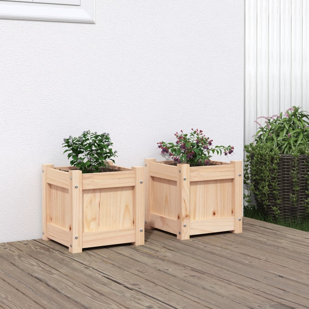 Pflanzkübel 2 Stk. Massivholz Kiefer - Pazzar.ch