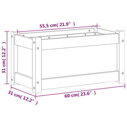 Pflanzkübel Wachsbraun 60x31x31 cm Massivholz Kiefer - Pazzar.ch